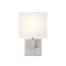 Z-Lite Saxon 1 Light Wall Sconce, Brushed Nickel & White 815-1S-BN - alternate 5
